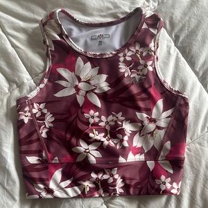 CMP Sport Floral Workout Top Sports Bra XS